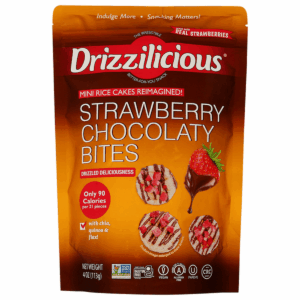 Drizzilicious Mini Rice Cakes Strawberry Chocolaty 4oz 12ct